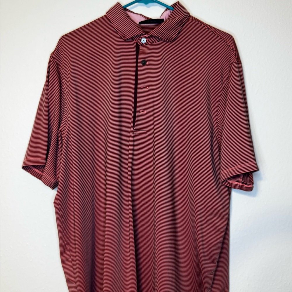 Greyson Striped Polo Shirt - maroon